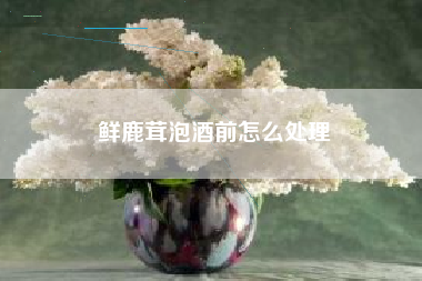 鮮鹿茸泡酒前怎么處理