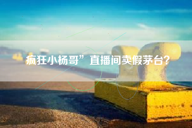 瘋狂小楊哥”直播間賣假茅臺(tái)？