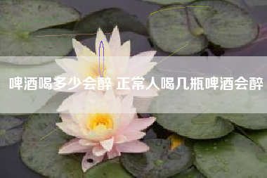 啤酒喝多少會醉 正常人喝幾瓶啤酒會醉