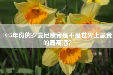 1945年份的羅曼尼康帝是不是世界上最貴的葡萄酒？