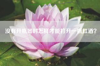 沒有開瓶器時(shí)怎樣才能打開一瓶紅酒？